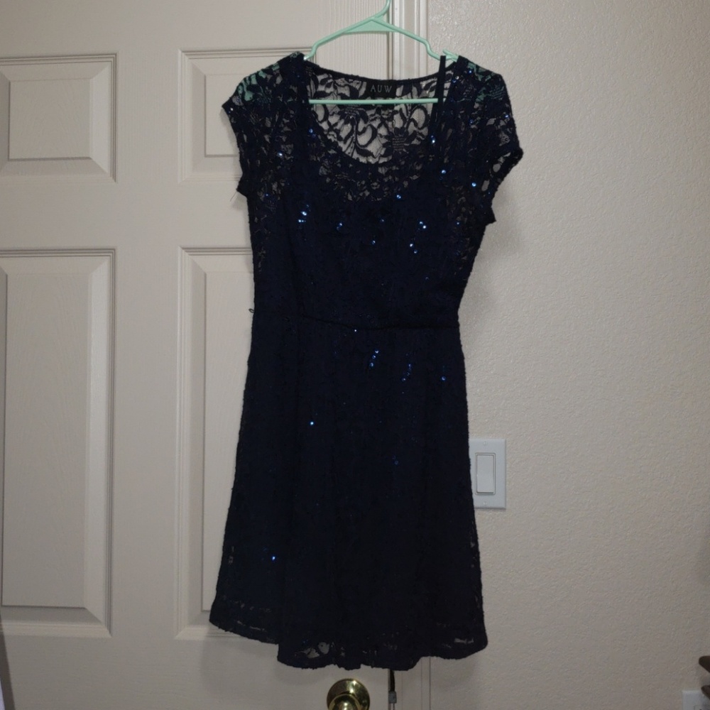 Navy lace dress